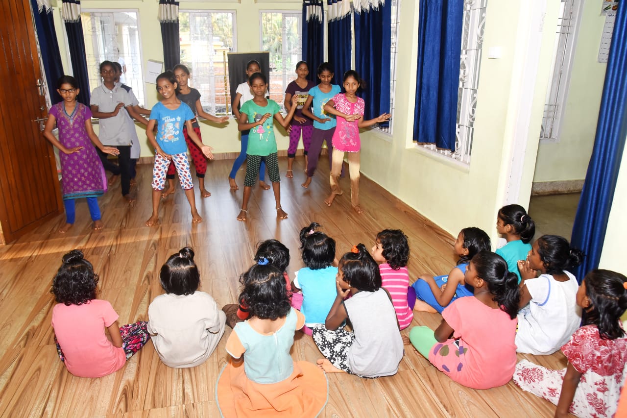 Girls playing